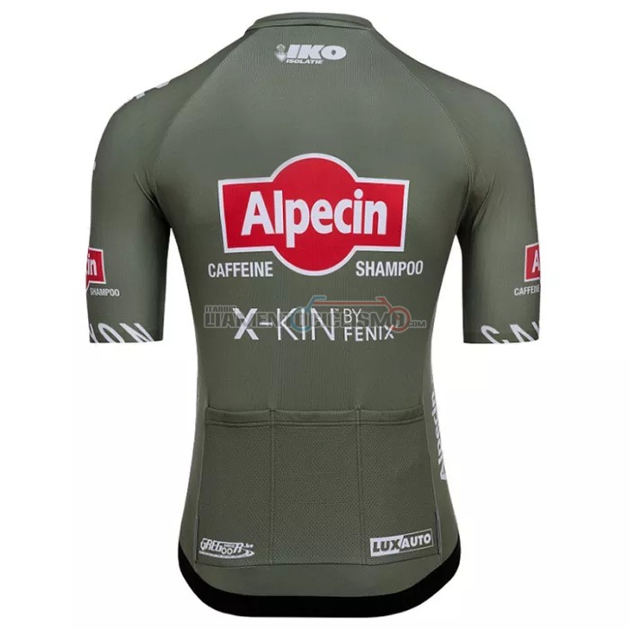 Abbigliamento Ciclismo Alpecin Fenix Manica Corta 2022 Verde Rosso